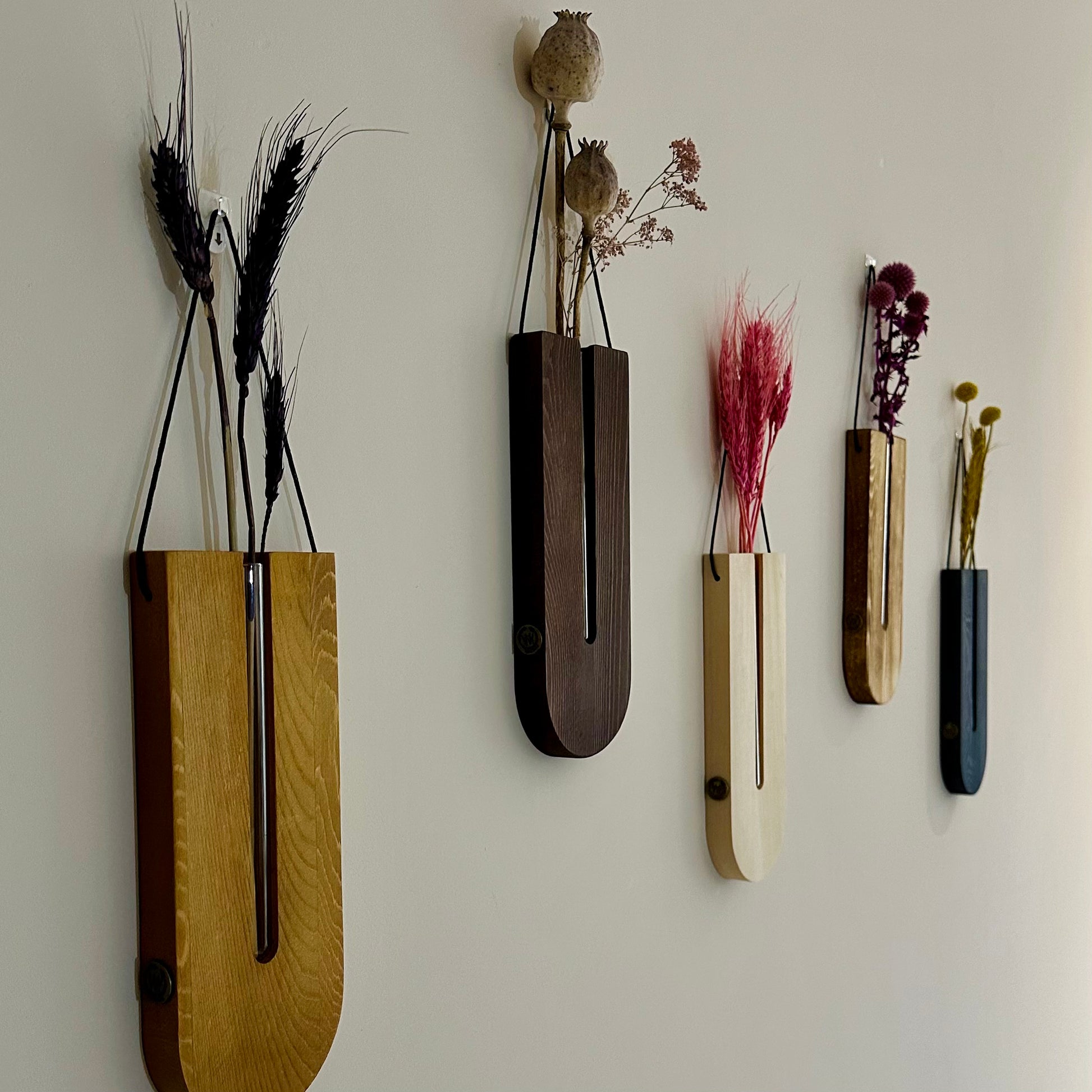 Set mit 5 Wandvasen (5 Farben)